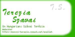 terezia szavai business card