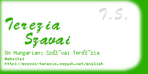 terezia szavai business card